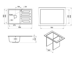 Мойка кухонная Granula GR-8002 базальт
